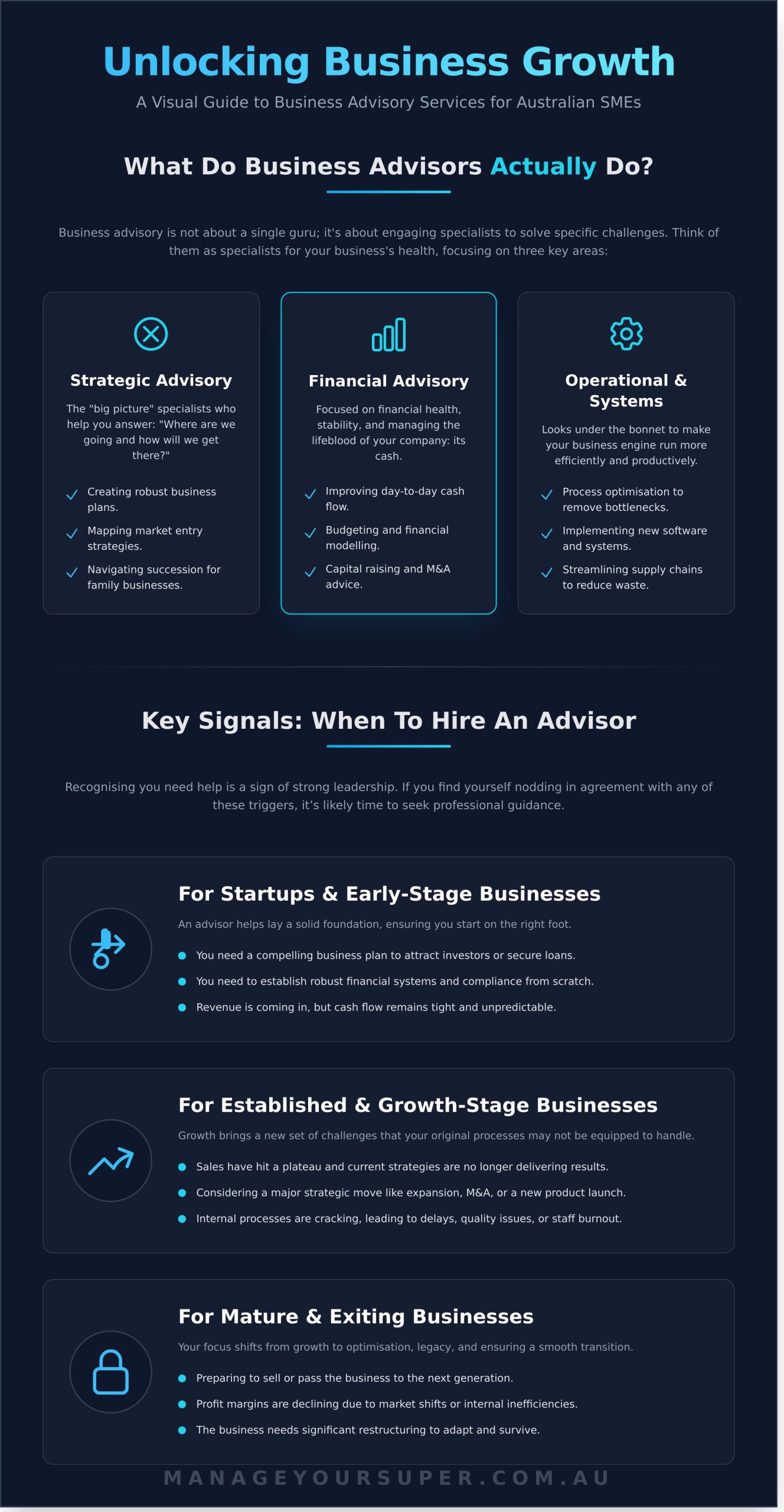 Business Advisory Services: The Ultimate Guide for Australian SMEs - Infographic